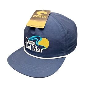 Costa Del Mar Founders‎ Logo Hat Mens OSFA  Snapback Blue Rope New